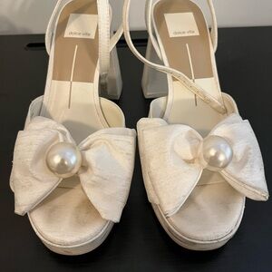 Dolce Vita ivory pearl heels size 7.5